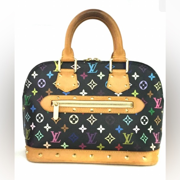 Louis Vuitton Takashi Murakami X Alma PM with COA Black Multicolor Stud - Picture 5 of 16